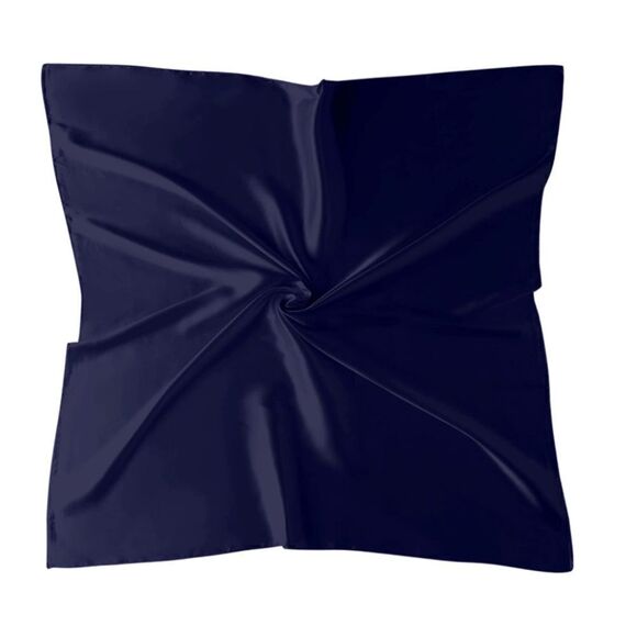 Navy blue Silky Scarf  - Picture 3 of 3